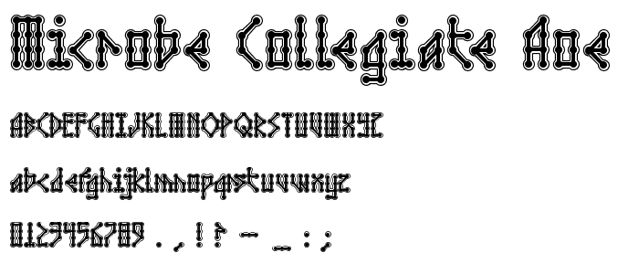 Microbe Collegiate AOE font